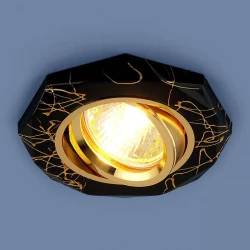 Больше о товаре Встраиваемый светильник Elektrostandard 2040 MR16 BK/GD черный/золото 4690389000348