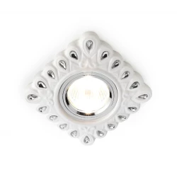 Больше о товаре Встраиваемый светильник Ambrella Light Organic Spot D5550 W/CL белый прозрачный керамика