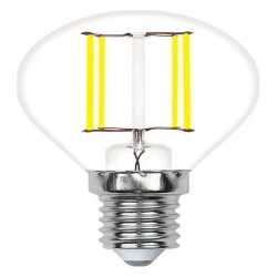 Больше о товаре Лампа светодиодная филаментная Volpe E14 6W 3000K прозрачная LED-G45-6W/3000K/E14/CL/SLF UL-00008316