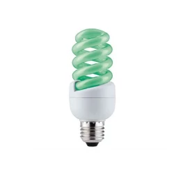 Больше о товаре Лампа энергосберегающая Е27 15W спираль зеленая 88089
